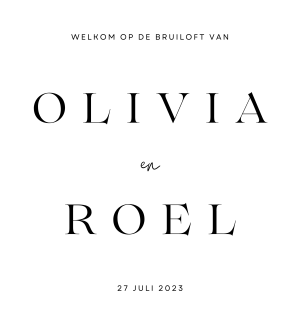 Welkomstbord Simpel