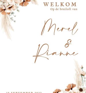 Welkomstbord Boho